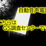 【0120659437】こちらはＧＳ調査センターです！選挙調査と称した、怪しい自動音声電話がかかってきた！